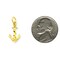 14K Yellow Gold Anchor Rope Charm Sailing Pendant Jewerly 22mm x 10mm